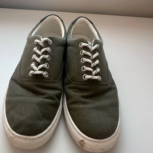 J. Crew Men's Forest Green Canvas Sneakers